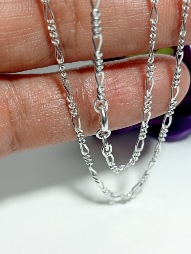 Cadena Fígaro 45 cm plata.