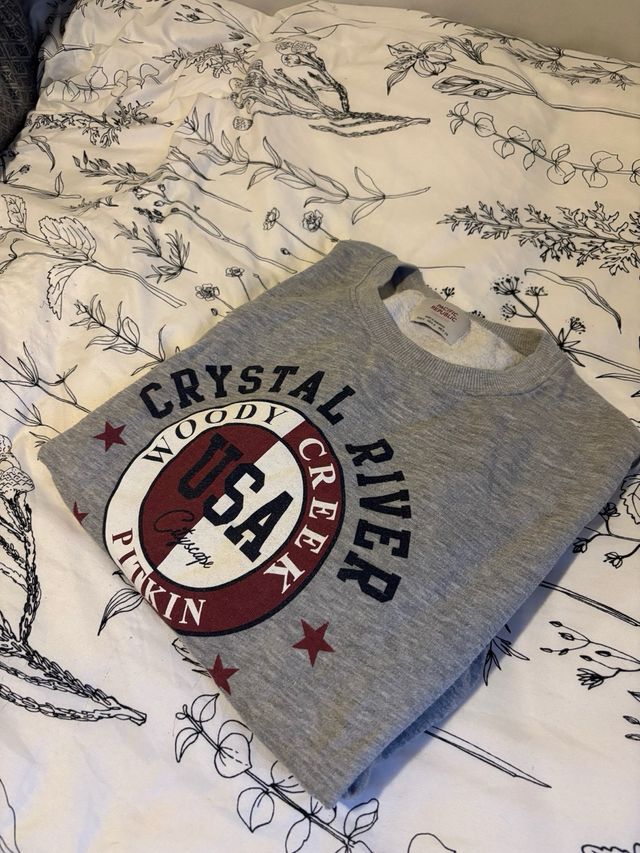 Sudadera Gris Pull&bear