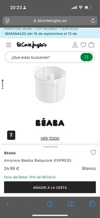 Arrocera Béaba Babycook EXPRESS *NUEVA*