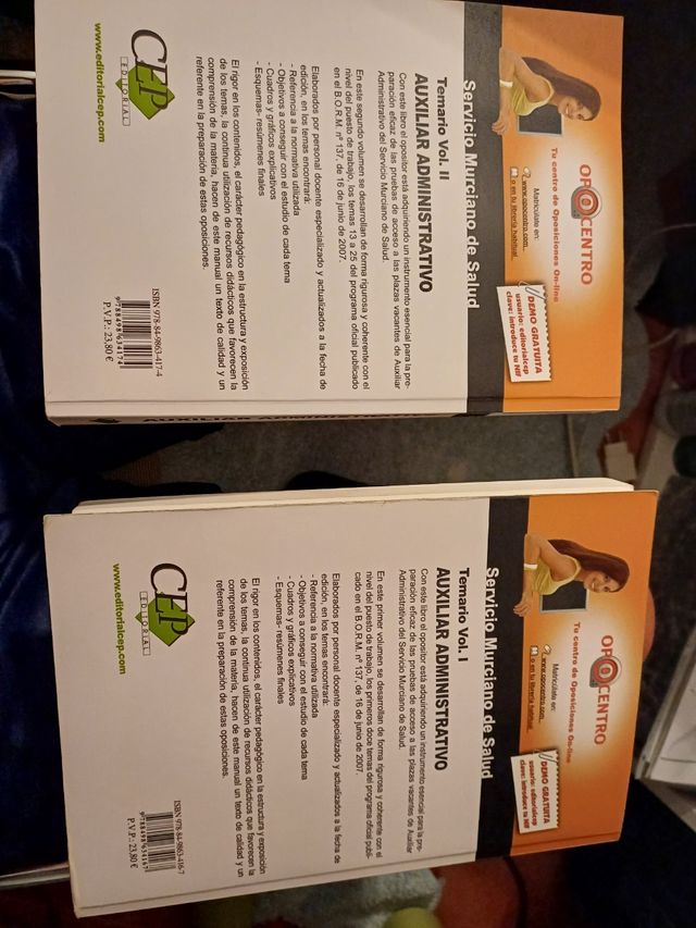 2 libros Auxiliar Administrativo Ser