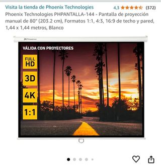 Proyector + pantalla