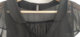 Blusa negra transparente Naf Naf