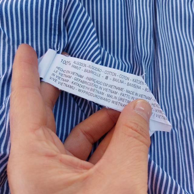 Camisa rayas azul Zara Man talla L