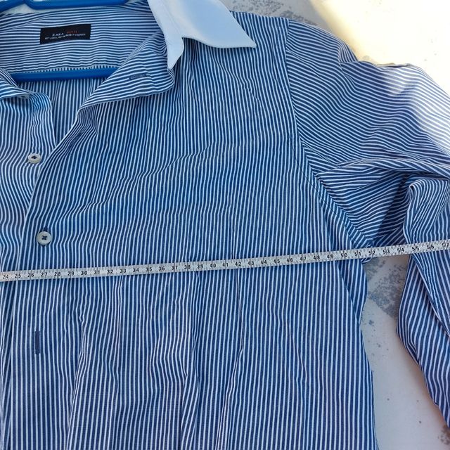 Camisa rayas azul Zara Man talla L