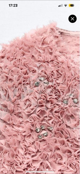 CHAQUETA ESTRUCTURA ABALORIOS JOYA ZARA (L)