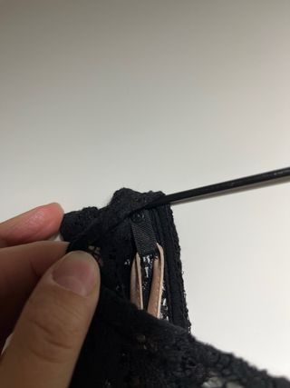 Vestido de fiesta plumas.