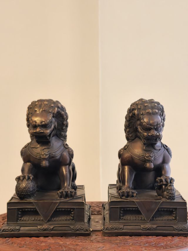 Estatuas de león guardián de estilo Chino