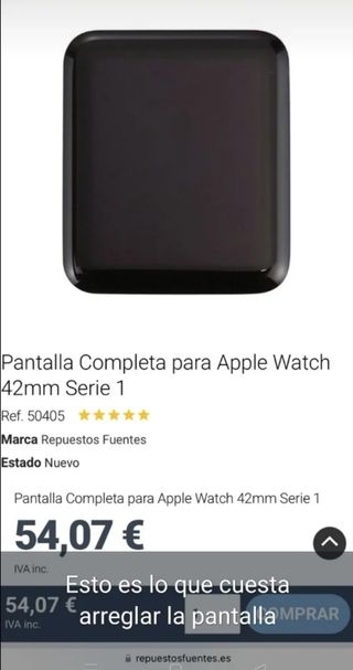 Apple Watch 1° generación Roto
