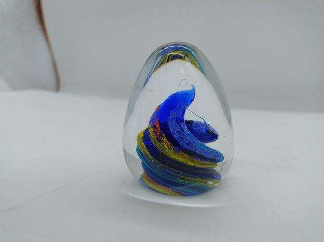 Uovo vetro vintage Murano fermacarte