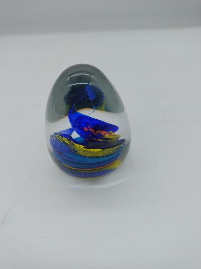 Uovo vetro vintage Murano fermacarte
