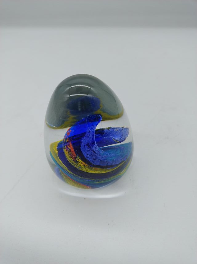 Uovo vetro vintage Murano fermacarte