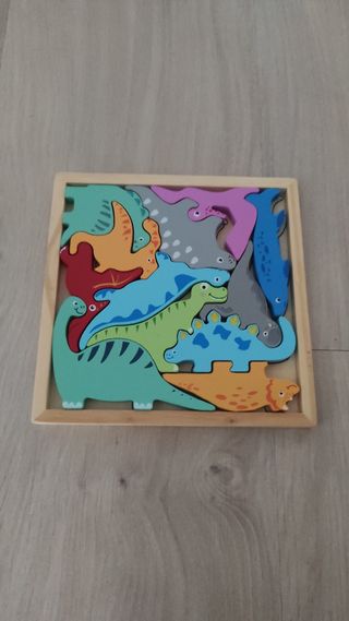 Puzzle de madera infantil dinosaurios