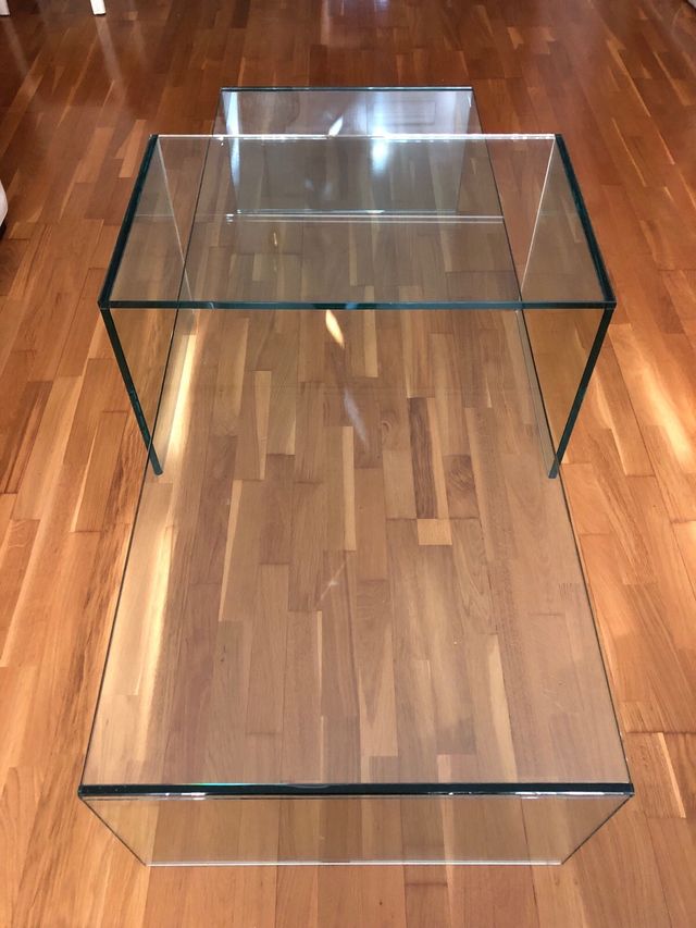 Mesa de centro de cristal. Roche Bobois