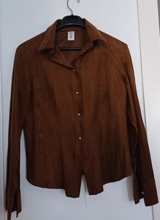 Camisa italiana marrón 44