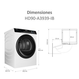 secadora Haier I-Pro Series 3 HD90-A3939-IB