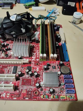 PLACA BASE MSI+CPU+DISIPADOR+RAM
