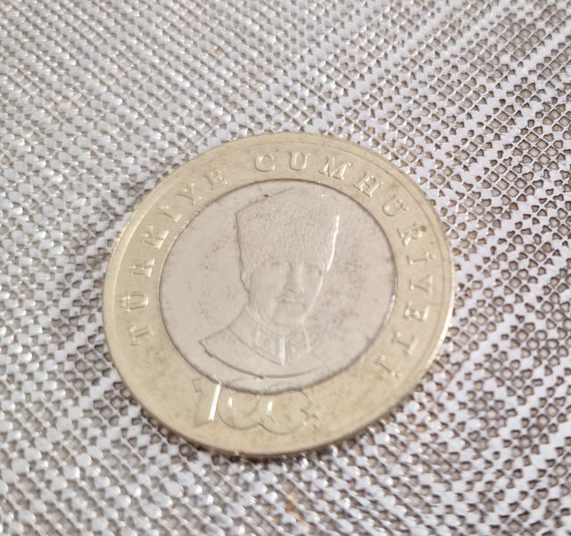 🪙 Moneda 5 Liras centenario Turquía