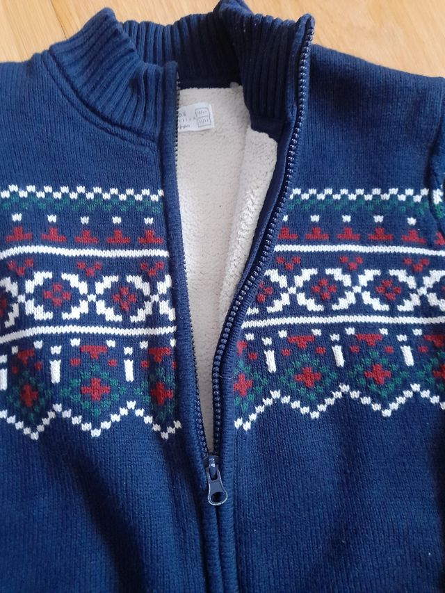 Chaqueta lana con cremallera niños 11-12