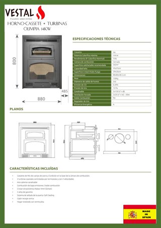 🔥Insert Horno Turbinas Olimpia 14kW🪵🔥