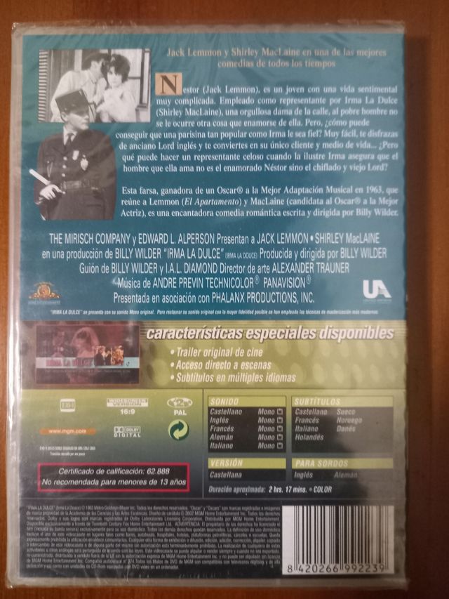 Irma la Dulce (sin desprecintar)