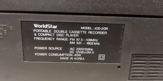 Equipo Worldstar JCD-2DR
