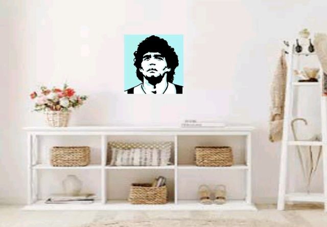 Quadro Maradona acrilico su tela