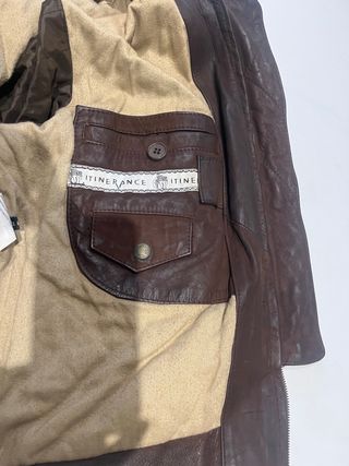 Chaqueta piel motera