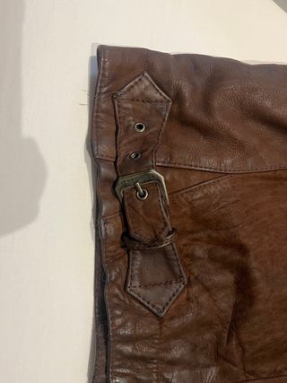 Chaqueta piel motera