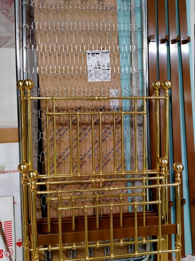 Coppia letti singoli in ottone