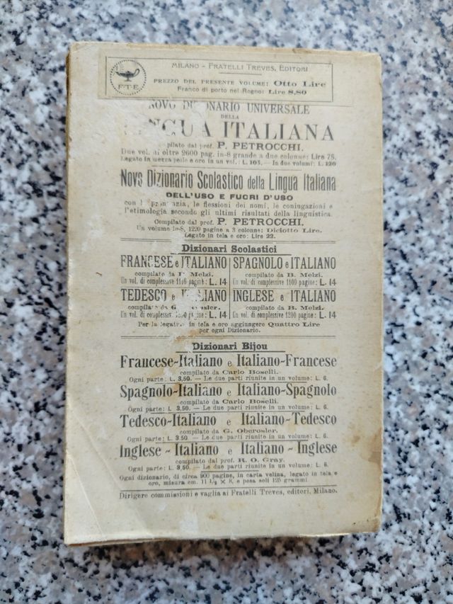 "L'IDIOMA GENTILE" Edmondo De Amicis edizione1921