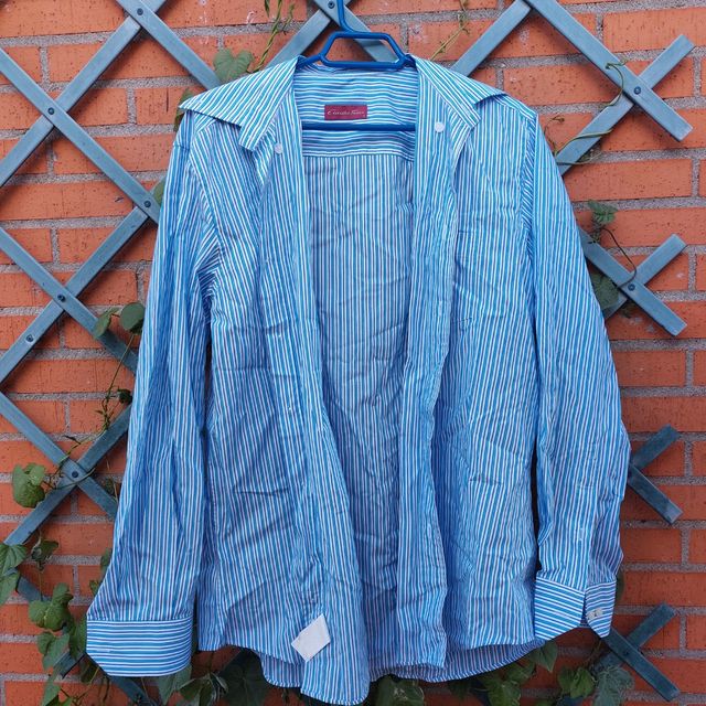 Camisa rayas azul Emidio Tucci talla L