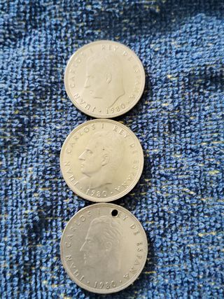  6 Monedas De  100 pesetas 