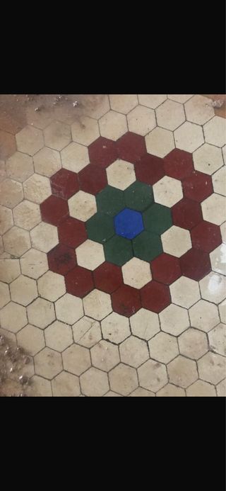 Suelo de mosaico antiguo siglo XIX
