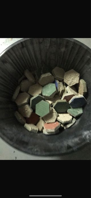Suelo de mosaico antiguo siglo XIX