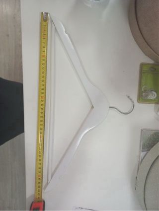 Perchas madera lacado blanco