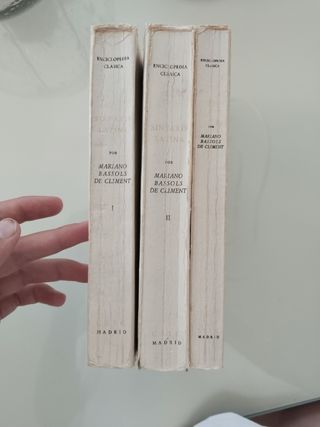Lote de libros sobre latín.