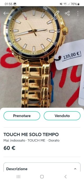 MARTYN LINE UOMO QUARZO ACCIAIO DORATO