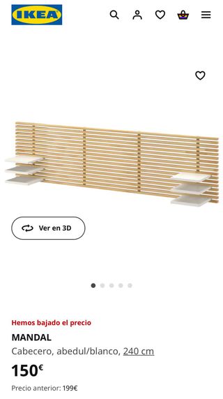 Cabecero Ikea Mandal Cama