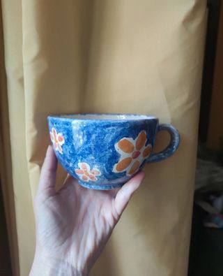 Set da colazione in ceramica dipinta