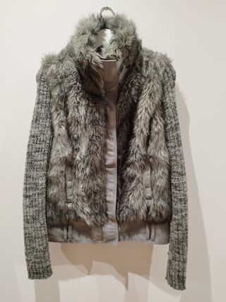 Abrigo / cazadora gris de Stradivarius 