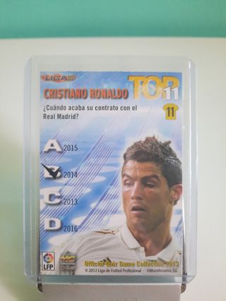 Carta de Futbol Mundicromo Cristiano Ronaldo