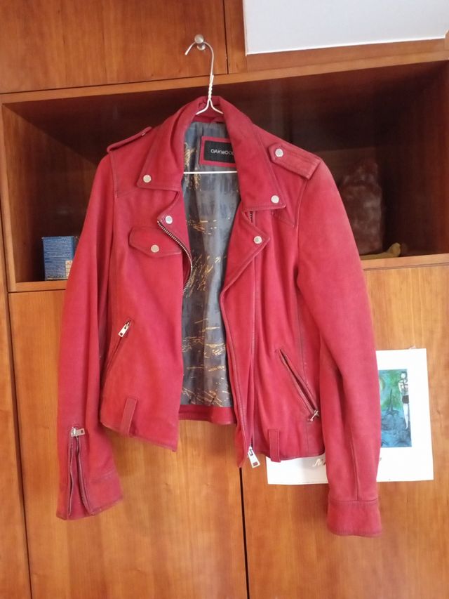 Chaqueta piel roja