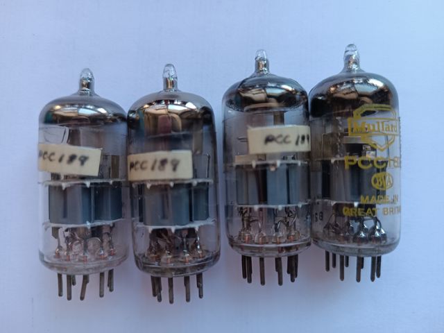 4 válvulas de vacío antiguas PCC 189