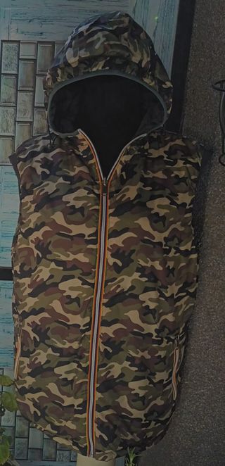 Chaleco reversible camuflaje-gris