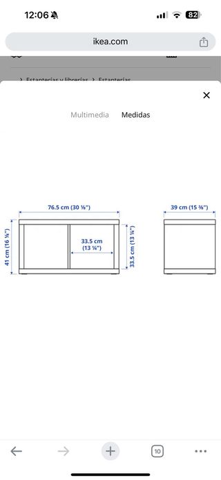 Mueble Kallax blanco. SIN ACCESORIOS