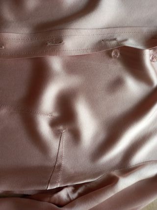 Camicia in raso di seta rosa Alexander Mc Queen