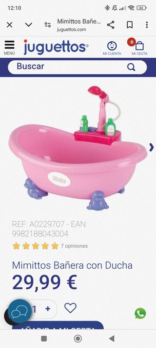 Bañera juguete
