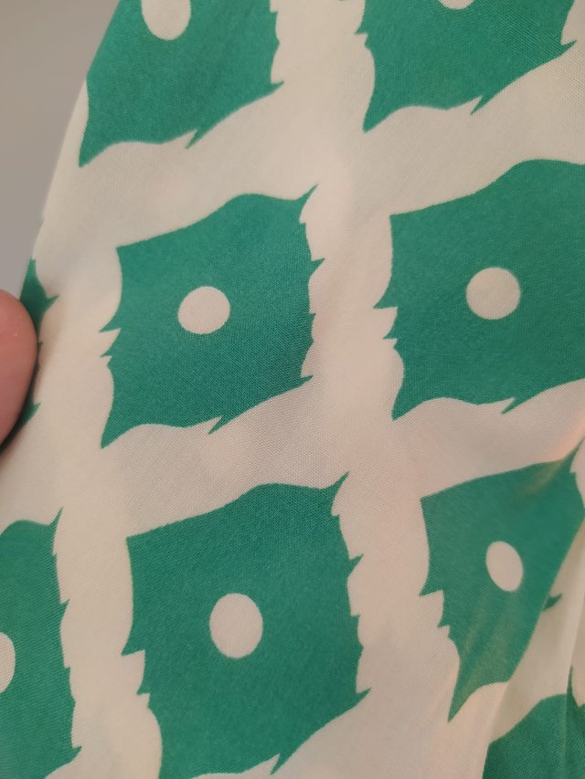 Vestido corto  verde y blanco talla S camisero