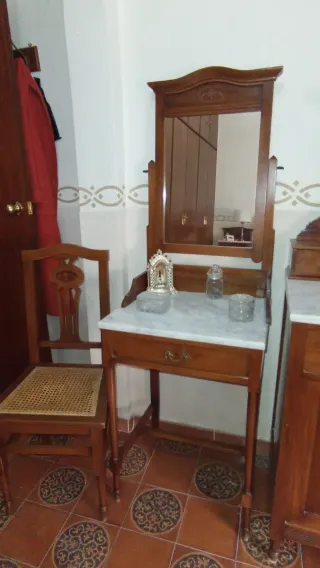 Habitación matrimonio vintage madera