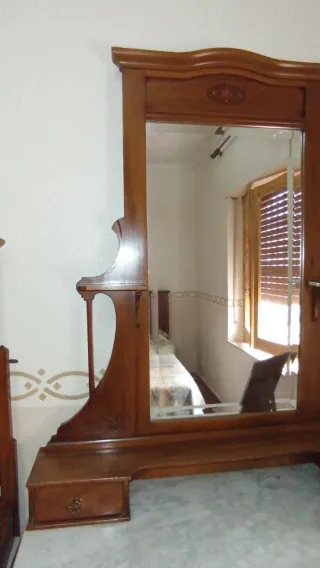 Habitación matrimonio vintage madera